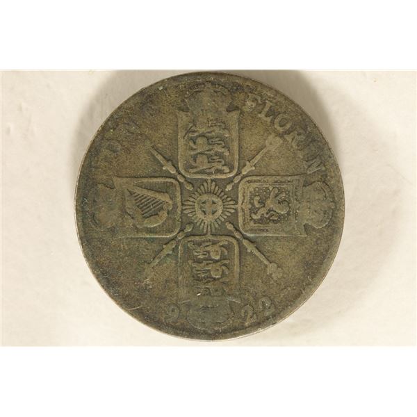1922 GREAT BRITIAN SILVER 1 FLORIN COIN .1818 OZ
