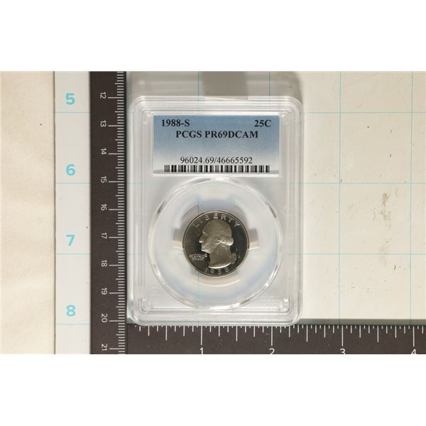 1988-S WASHINGTON QUARTER PCGS PR69 DCAM