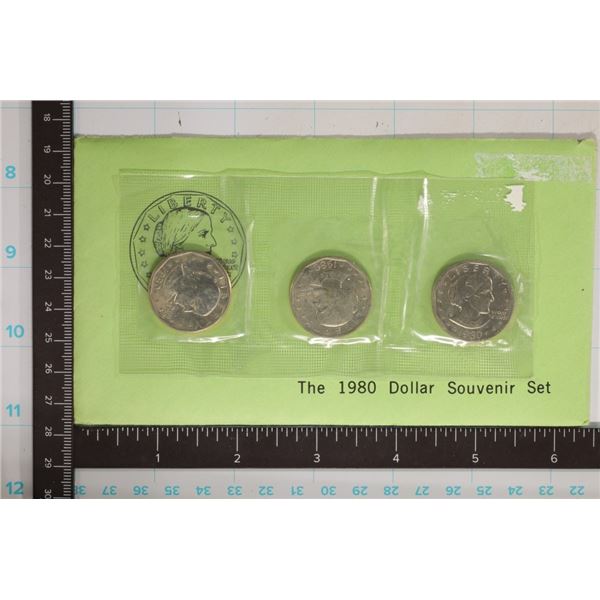 1980-P/D/S SBA DOLLAR SOUVENIR SET IN ENVELOPE