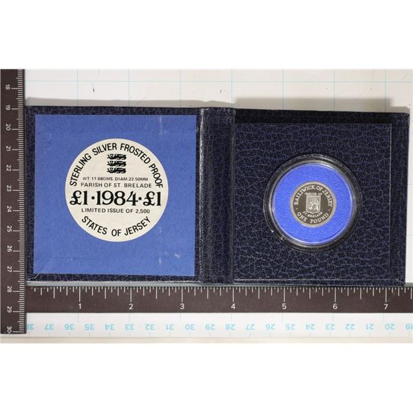 STERLING SILVER FROSTED PF 1984 STATES OF JERSEY