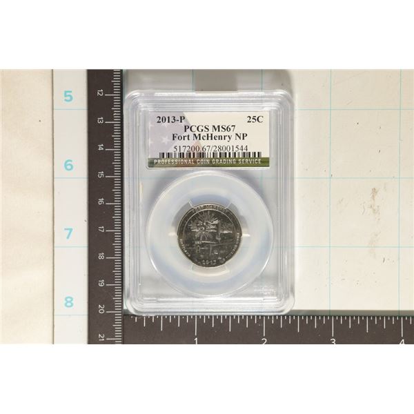 2013-P FORT MCHENRY N.P. QUARTER PCGS MS67