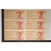 Image 1 : 6-CRISP UNC INDONESIA 25 SEN BILLS