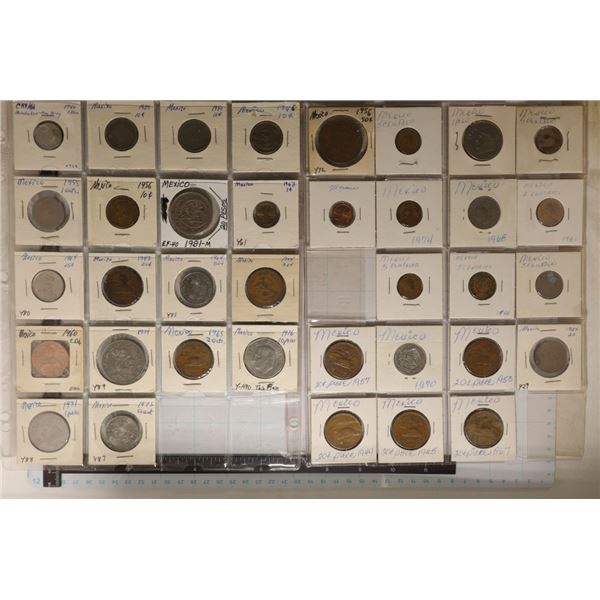 36-MEXICO COINS: 1925-1981: VARIOUS DENOMINATIONS,