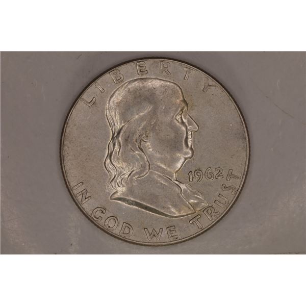 1962 SILVER FRANKLIN HALF DOLLAR