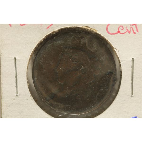 1829 US LARGE CENT BENT TOUGHER