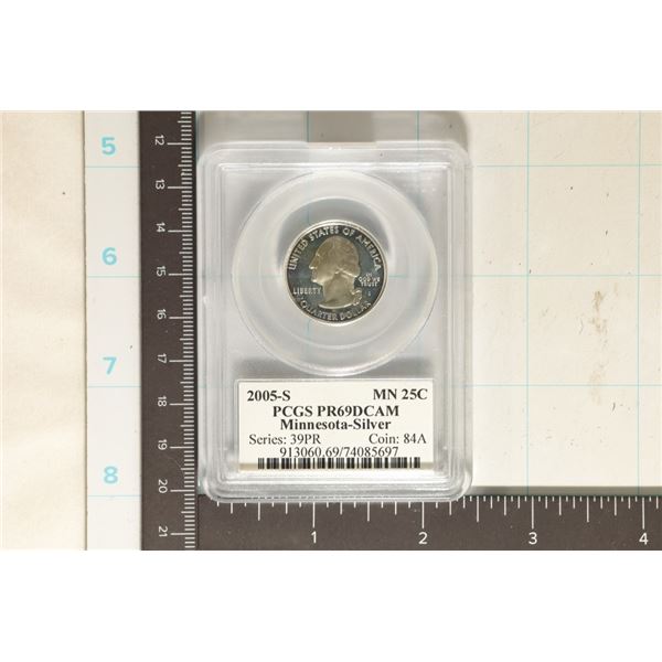 2005-S SILVER MINNESOTA QUARTER PCGS PR69 DCAM