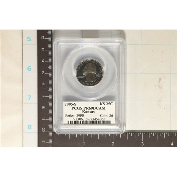 2005-S KANSAS QUARTER PCGS PR69 DCAM