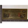 Image 1 : GOLD FOIL 999999 US NATIONAL CURRENCY $10