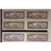 Image 2 : 6-VENEZUELA 10 BOLIVARES BILLS: DATES FROM 1972-