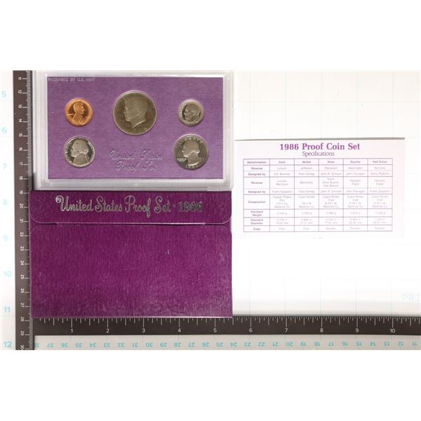 1986 US PROOF SET (WITH BOX)