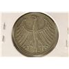 Image 2 : 1951-F GERMAN SILVER 5 MARK  .2251 OZ. ASW