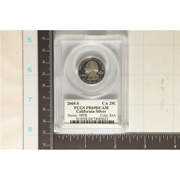 2005-S SILVER CALIFORNIA QUARTER PCGS PR69 DCAM