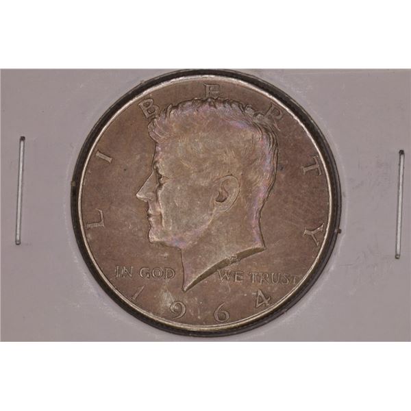 1964 SILVER KENNEDY HALF DOLLAR AU-UNC