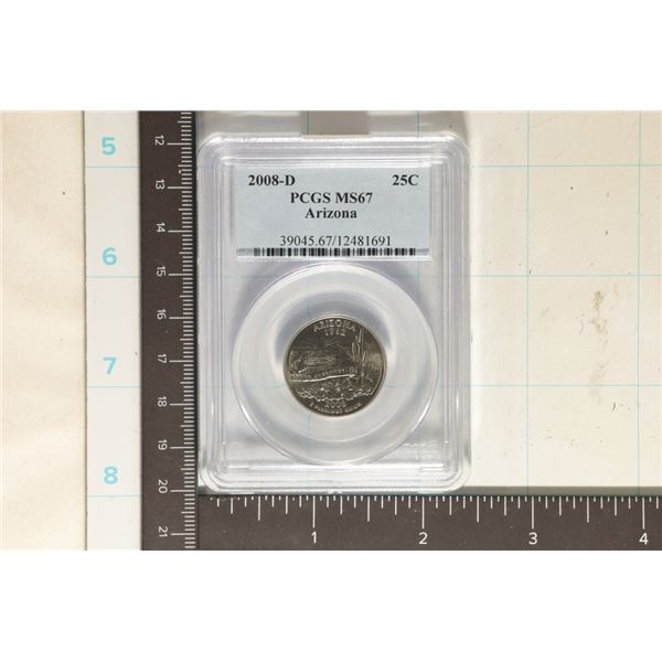 2008-D ARIZONA QUARTER PCGS MS67