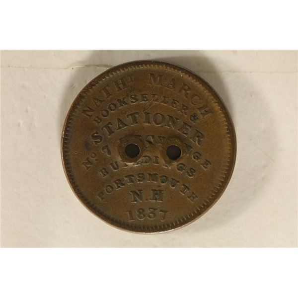1837 HARD TIMES TOKEN WILLIAM SIMES & COMPANY