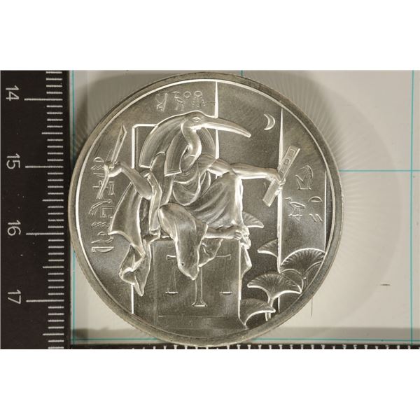 2 TROY OZ .999 FINE SILVER UNC EGYPTIAN GOD THOTH