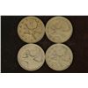 Image 1 : 4 SILVER CANADA 25 CENTS: .6 OZ. ASW TOTAL