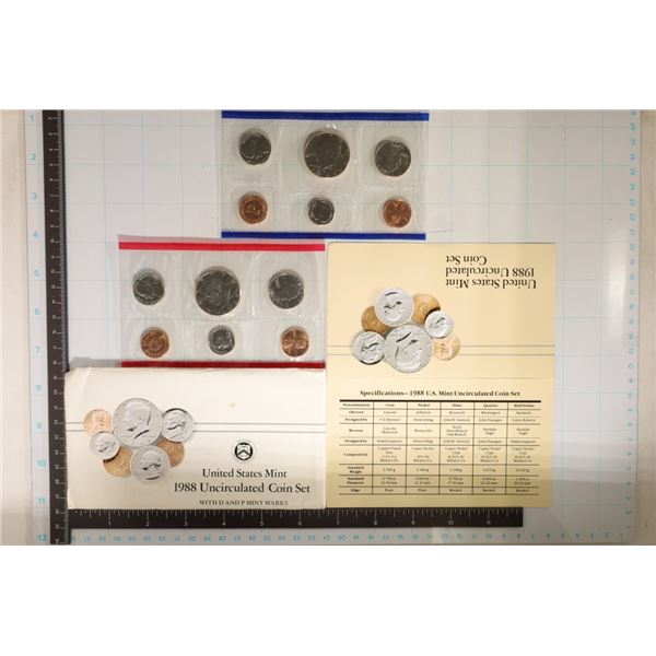 1988 US MINT SET (UNC) P/D (WITH ENVELOPE)