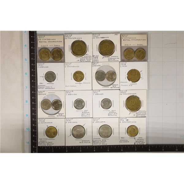 20-CHILE COINS: 1965-1978, 1 ESCUDO,