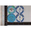 Image 1 : 4-$1 CASINO CHIPS: SILVER CITY, NEVADA CLUB & 2-