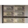 Image 1 : 6-RWANDA 100 FRANC BILLS WITH ZEBRAS ON THE FRONT