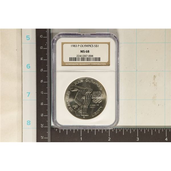 1983-P US OLYMPIC SILVER DOLLAR NGC MS68