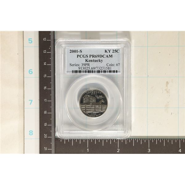 2001-S KENTUCKY QUARTER PCGS PR69 DCAM