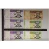 Image 1 : 6-MALAWI BILLS: 2-FIVE KWACHA (1997), 1-TEN