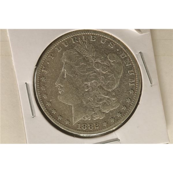 1882-S MORGAN SILVER DOLLAR WHIZZED