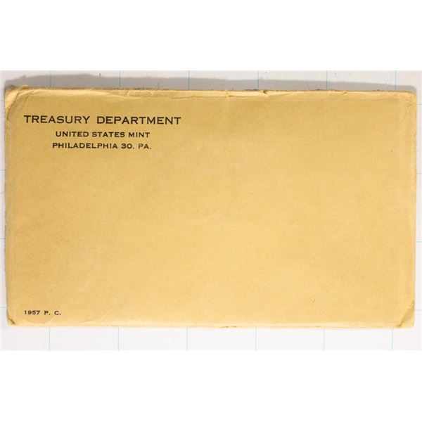 SEALED 1957 US SILVER PROOF SET WITH ENVELOPE