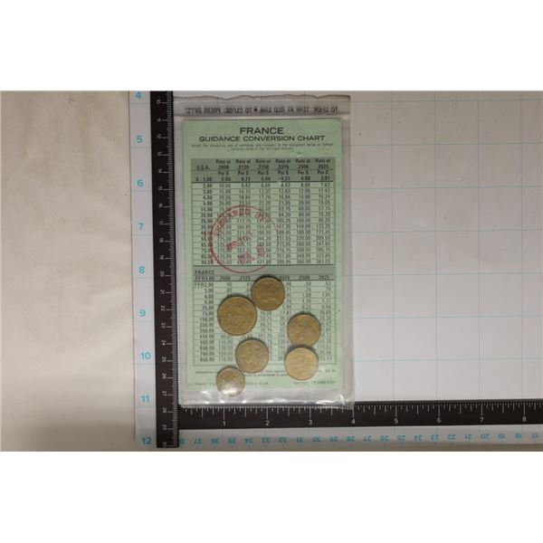 BON VOYAGE FRANCE MONEY PACK WITH 6 COINS