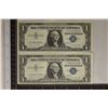 Image 1 : 2-US $1 SILVER CERTIFICATE STAR NOTES, 1-CU & 1AU