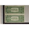 Image 2 : 2-US $1 SILVER CERTIFICATE STAR NOTES, 1-CU & 1AU