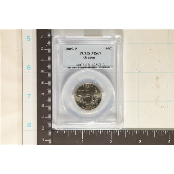 2005-P OREGON QUARTER PCGS MS67
