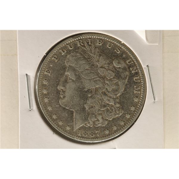 1887-O MORGAN SILVER DOLLAR WHIZZED