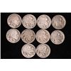 Image 1 : 10 BUFFALO NICKELS: HARD TO READ DATES: INCLUDES