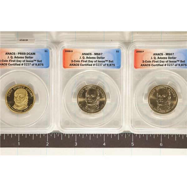 2008-P/D/S JAMES QUINCY ADAMS US $1'S ALL ANACSS: