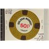 Image 2 : 50 PENCE GOLDEN NUGGET, LONDON CLAY CASINO CHIP.