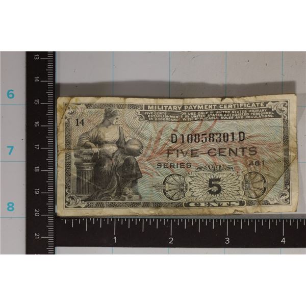 SERIES 481 US MILITARY PAYMENT CERTIFICATE