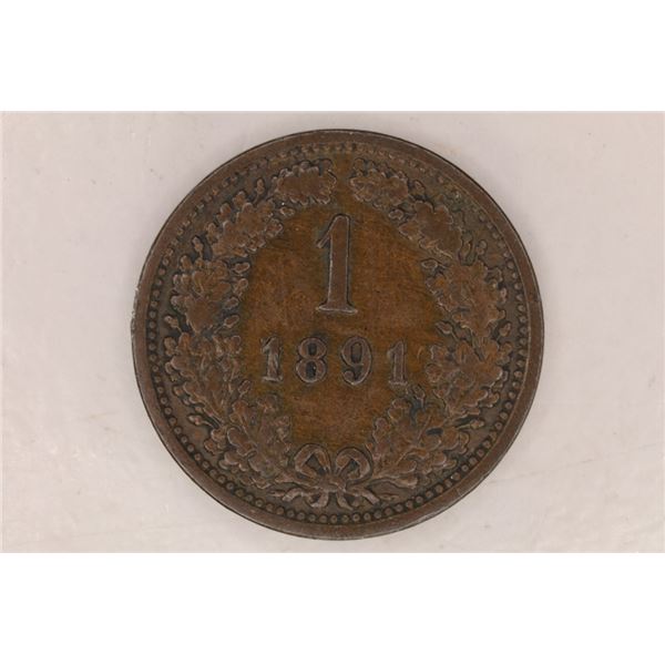 1891 AUSTRIA 1 KREUZER