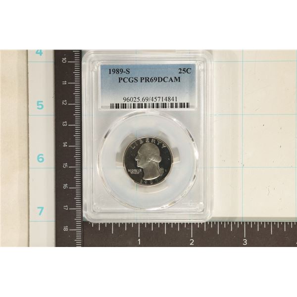 1989-S WASHINGTON QUARTER PCGS PR69 DCAM