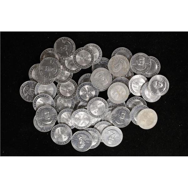 50-SHELL OIL COMPANY MR. PRESIDENT GAME TOKENS: