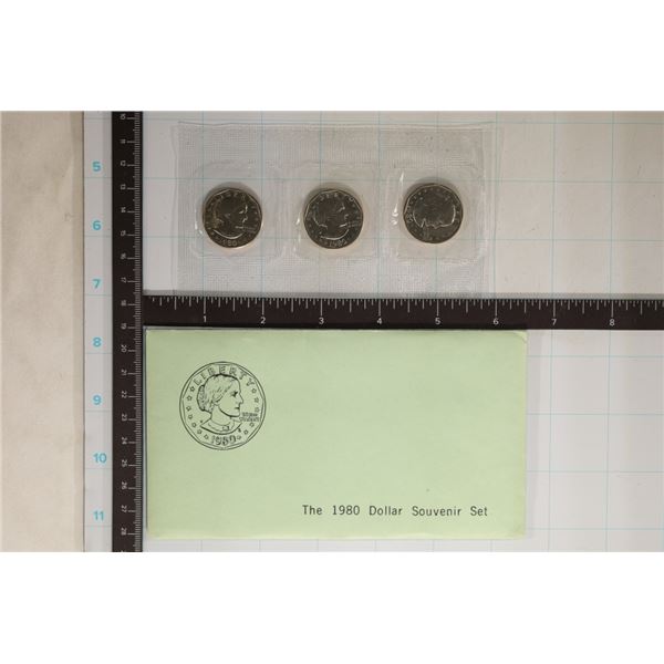 1980-P/D/S SBA DOLLAR SOUVENIR SET IN ENVELOPE