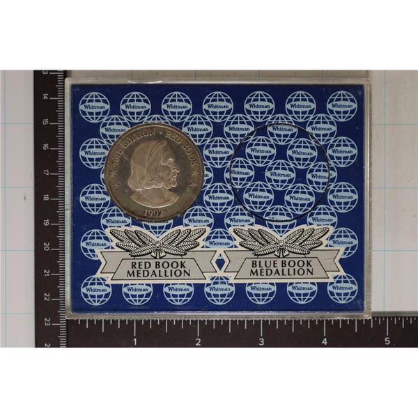 1992 46TH ANNUAL REDBOOK 1 TROY OZ .999 FINE SILV.