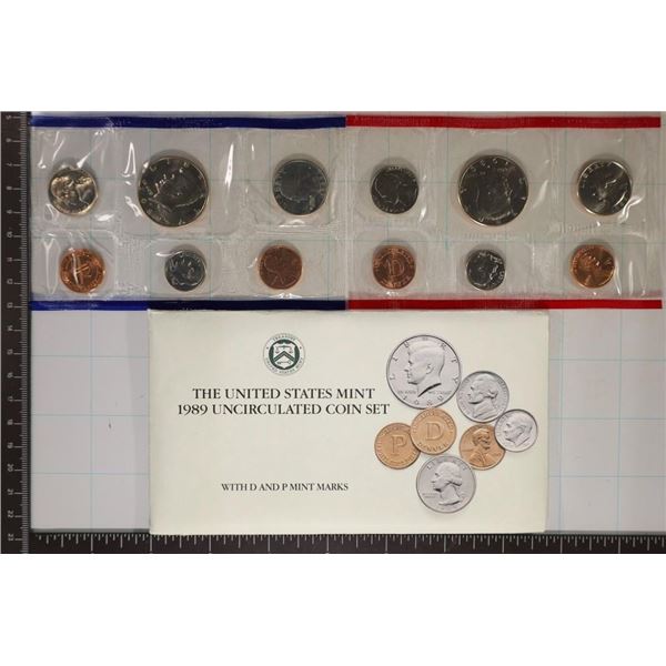 1989 US MINT SET (UNC) P/D (WITH ENVELOPE)