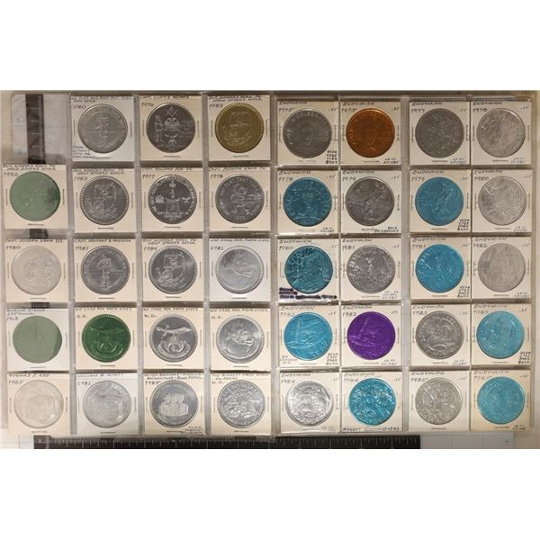 39 METAL AMRDI GRAS COLORIZED TOKENS:THE SUPER