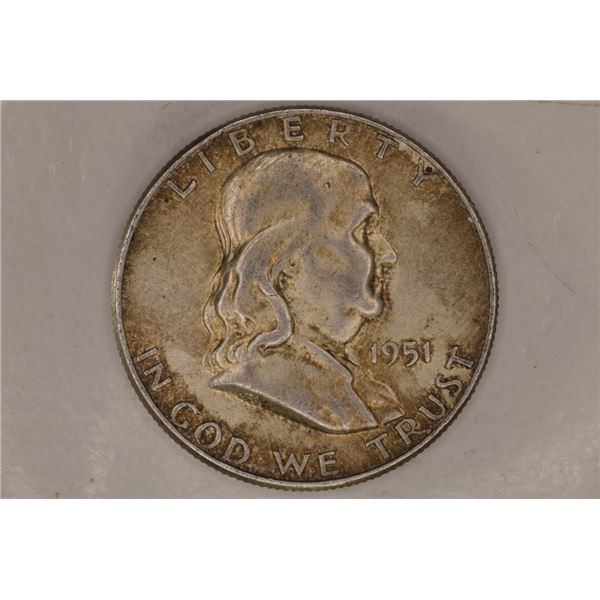 1951 SILVER FRANKLIN HALF DOLLAR