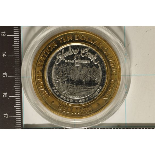 CASINO $10 SILVER TOKEN (UNC) BELLAGIO
