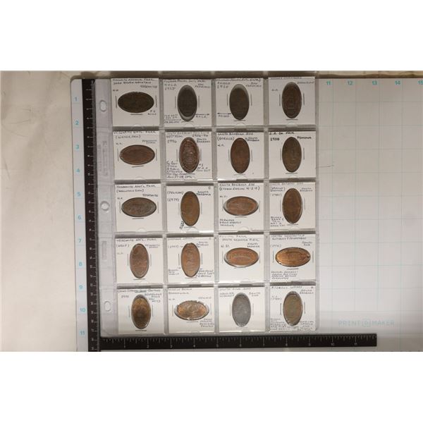 20 ELONGATED LINCOLN CENTS: MONEY CHANGERS,