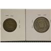 Image 2 : 2-DOMINICAN REPUBLIC SILVER COINS: 1944-5 CENTAVOS